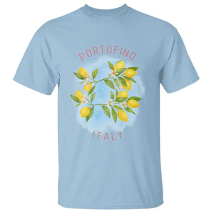 Portofino Italy Lemons T Shirt Vintage Coastal Europe Travel Summer Vibe Aesthetic TS02 Light Blue Print Your Wear