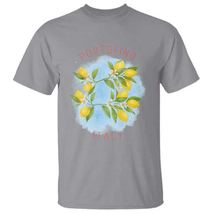 Portofino Italy Lemons T Shirt Vintage Coastal Europe Travel Summer Vibe Aesthetic TS02 Sport Gray Print Your Wear