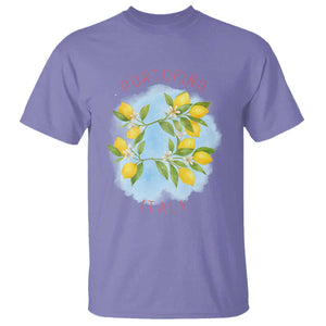 Portofino Italy Lemons T Shirt Vintage Coastal Europe Travel Summer Vibe Aesthetic TS02 Violet Print Your Wear