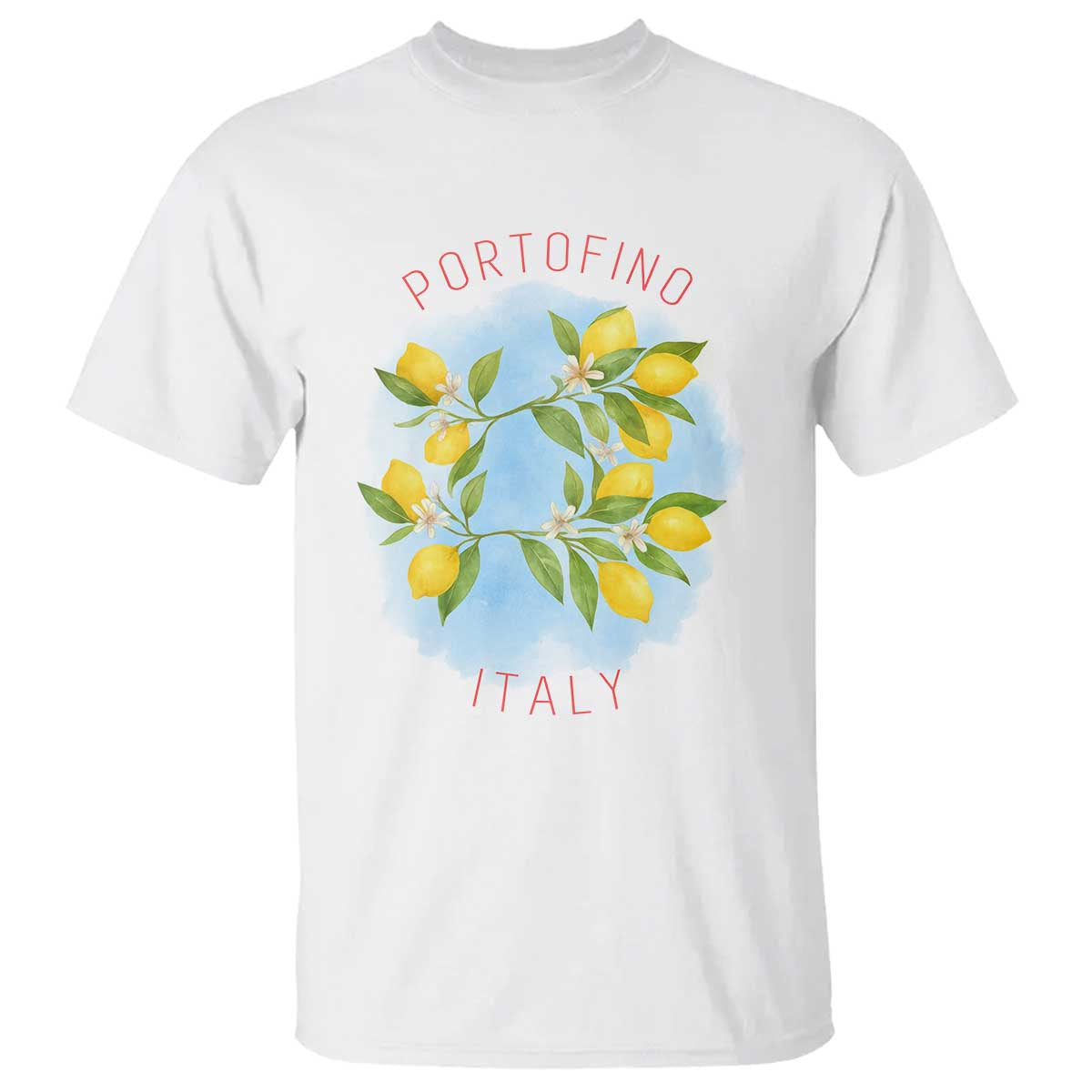 Portofino Italy Lemons T Shirt Vintage Coastal Europe Travel Summer Vibe Aesthetic TS02 White Print Your Wear