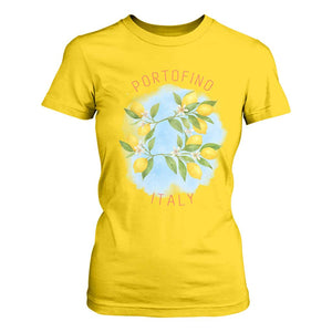 Portofino Italy Lemons T Shirt For Women Vintage Coastal Europe Travel Summer Vibe Aesthetic TS02 Daisy Print Your Wear