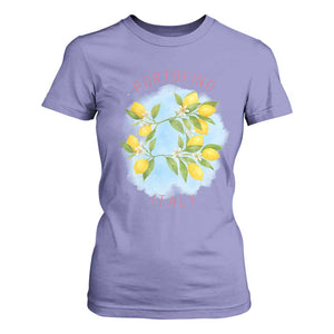 Portofino Italy Lemons T Shirt For Women Vintage Coastal Europe Travel Summer Vibe Aesthetic TS02 Violet Print Your Wear