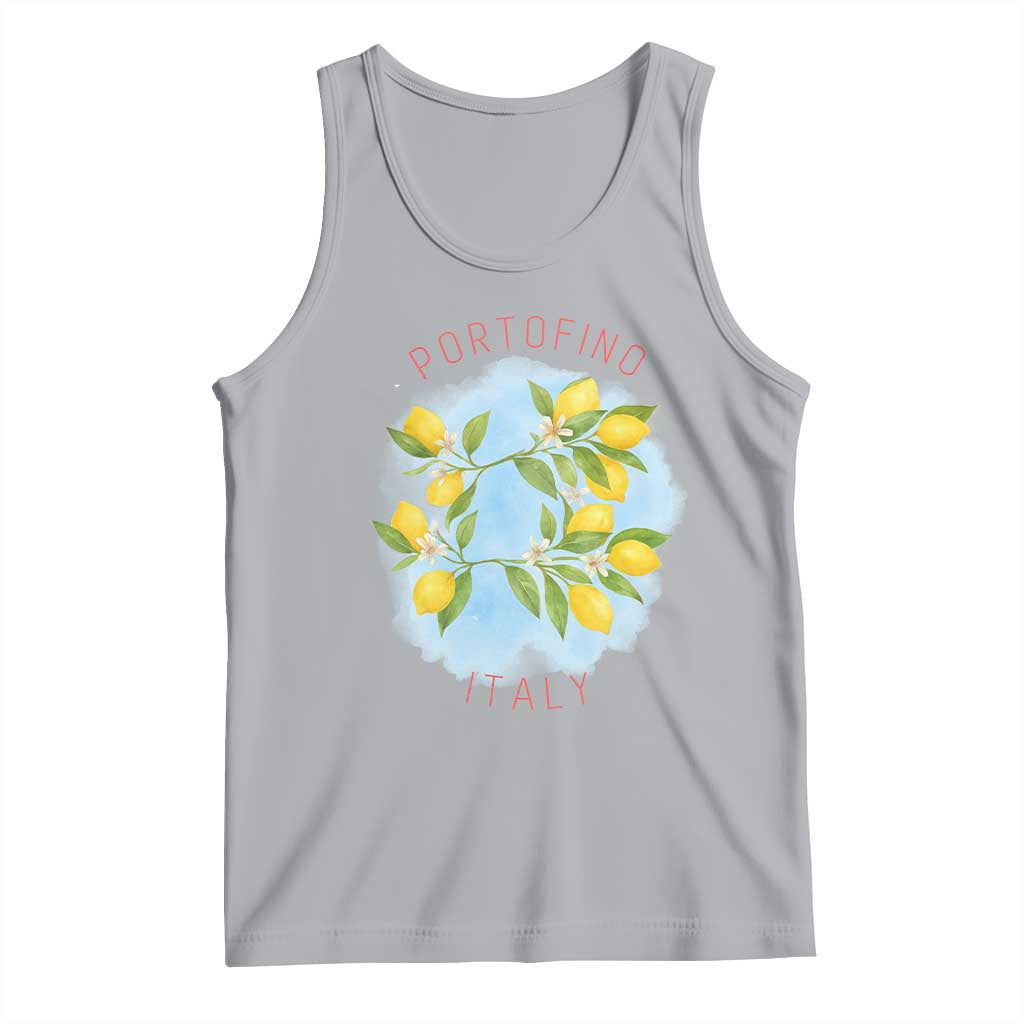 Portofino Italy Lemons Tank Top Vintage Coastal Europe Travel Summer Vibe Aesthetic TS02 Athletic Heather Print Your Wear