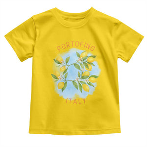 Portofino Italy Lemons Toddler T Shirt Vintage Coastal Europe Travel Summer Vibe Aesthetic TS02 Daisy Print Your Wear