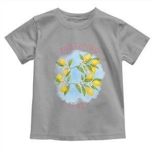 Portofino Italy Lemons Toddler T Shirt Vintage Coastal Europe Travel Summer Vibe Aesthetic TS02 Sport Gray Print Your Wear