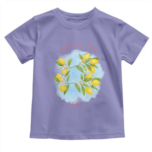 Portofino Italy Lemons Toddler T Shirt Vintage Coastal Europe Travel Summer Vibe Aesthetic TS02 Violet Print Your Wear