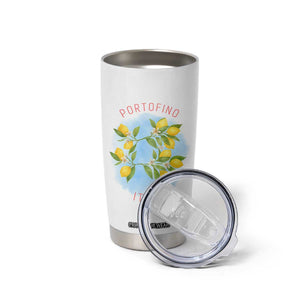 Portofino Italy Lemons Tumbler Cup Vintage Coastal Europe Travel Summer Vibe Aesthetic TS02 Print Your Wear