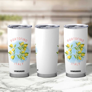 Portofino Italy Lemons Tumbler Cup Vintage Coastal Europe Travel Summer Vibe Aesthetic TS02 Print Your Wear