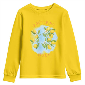 Portofino Italy Lemons Youth Sweatshirt Vintage Coastal Europe Travel Summer Vibe Aesthetic TS02 Daisy Print Your Wear