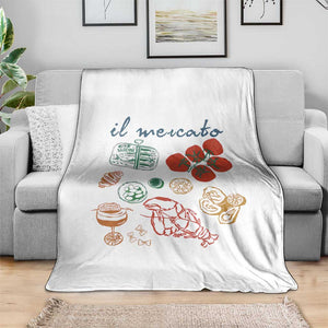 Il Mercato Italian Food Market Aesthetic Throw Blanket Summer Amalfi Coast La Dolce Vita TS02 Print Your Wear