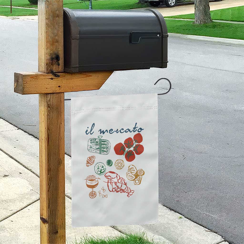 Il Mercato Italian Food Market Aesthetic Garden Flag Summer Amalfi Coast La Dolce Vita TS02 Print Your Wear