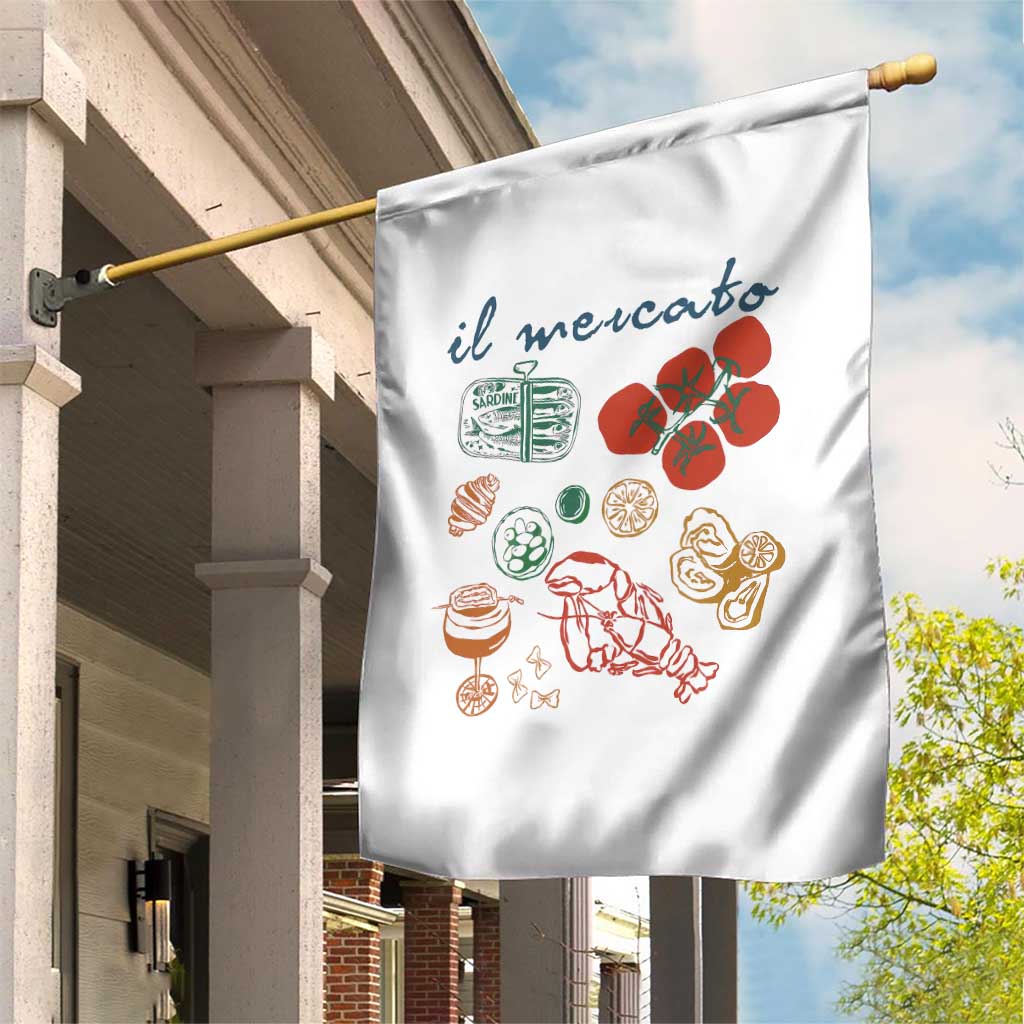 Il Mercato Italian Food Market Aesthetic Garden Flag Summer Amalfi Coast La Dolce Vita TS02 Print Your Wear