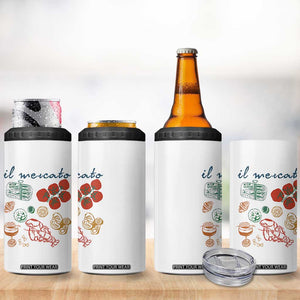 Il Mercato Italian Food Market Aesthetic 4 in 1 Can Cooler Tumbler Summer Amalfi Coast La Dolce Vita TS02 Print Your Wear