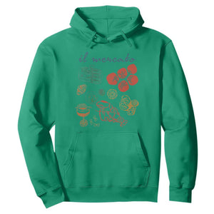 Il Mercato Italian Food Market Aesthetic Hoodie Summer Amalfi Coast La Dolce Vita TS02 Irish Green Print Your Wear
