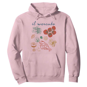 Il Mercato Italian Food Market Aesthetic Hoodie Summer Amalfi Coast La Dolce Vita TS02 Light Pink Print Your Wear