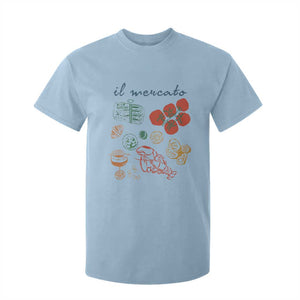 Il Mercato Italian Food Market Aesthetic T Shirt For Kid Summer Amalfi Coast La Dolce Vita TS02 Light Blue Print Your Wear
