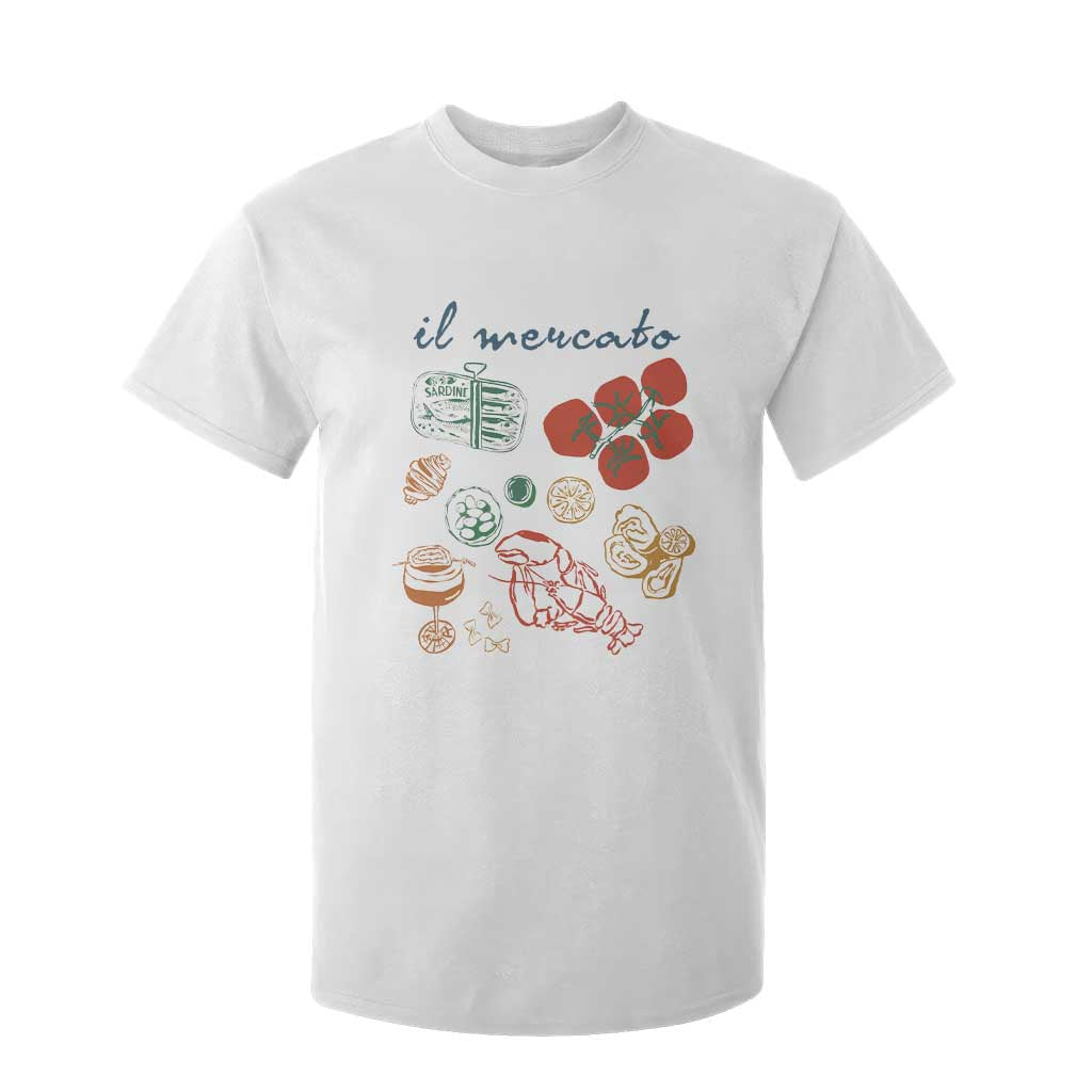 Il Mercato Italian Food Market Aesthetic T Shirt For Kid Summer Amalfi Coast La Dolce Vita TS02 White Print Your Wear