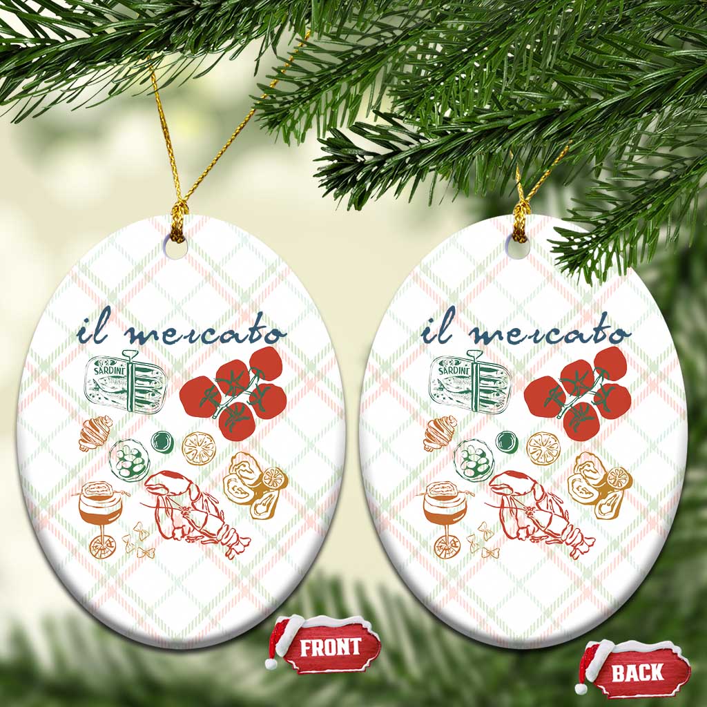 Il Mercato Italian Food Market Aesthetic Ceramic Ornament Summer Amalfi Coast La Dolce Vita TS02 Print Your Wear
