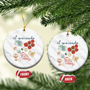 Il Mercato Italian Food Market Aesthetic Ceramic Ornament Summer Amalfi Coast La Dolce Vita TS02 1pc White Marble Print Your Wear