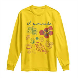 Il Mercato Italian Food Market Aesthetic Long Sleeve Shirt Summer Amalfi Coast La Dolce Vita TS02 Daisy Print Your Wear