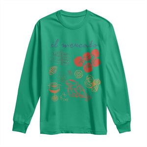 Il Mercato Italian Food Market Aesthetic Long Sleeve Shirt Summer Amalfi Coast La Dolce Vita TS02 Irish Green Print Your Wear