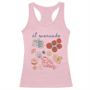 Il Mercato Italian Food Market Aesthetic Racerback Tank Top Summer Amalfi Coast La Dolce Vita TS02 Light Pink Print Your Wear