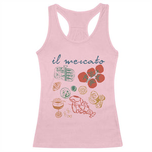 Il Mercato Italian Food Market Aesthetic Racerback Tank Top Summer Amalfi Coast La Dolce Vita TS02 Light Pink Print Your Wear