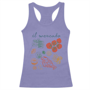 Il Mercato Italian Food Market Aesthetic Racerback Tank Top Summer Amalfi Coast La Dolce Vita TS02 Violet Print Your Wear