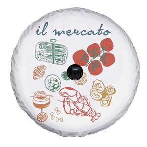 Il Mercato Italian Food Market Aesthetic Spare Tire Cover Summer Amalfi Coast La Dolce Vita TS02 Print Your Wear