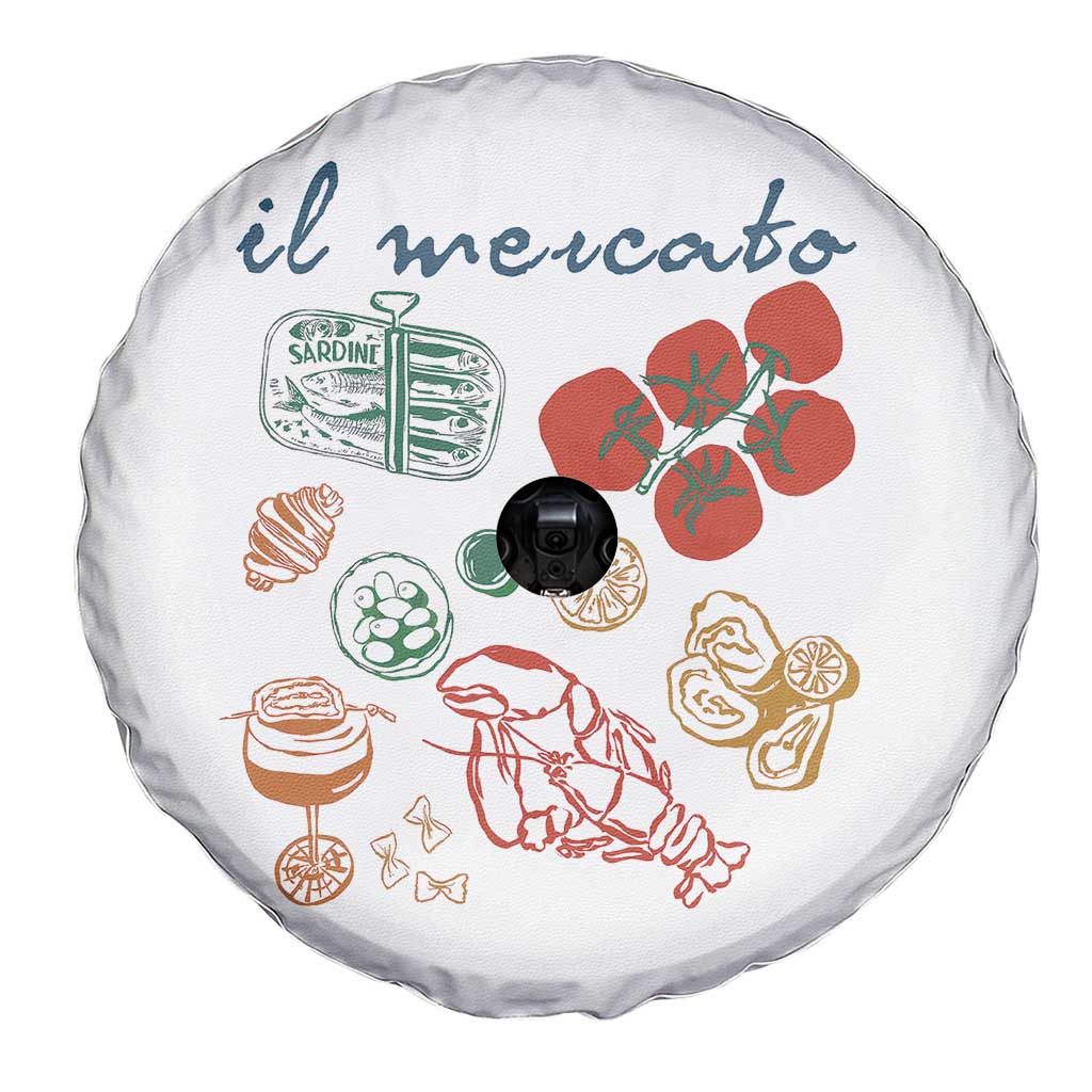 Il Mercato Italian Food Market Aesthetic Spare Tire Cover Summer Amalfi Coast La Dolce Vita TS02 Print Your Wear