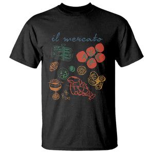 Il Mercato Italian Food Market Aesthetic T Shirt Summer Amalfi Coast La Dolce Vita TS02 Black Print Your Wear