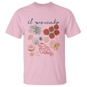 Il Mercato Italian Food Market Aesthetic T Shirt Summer Amalfi Coast La Dolce Vita TS02 Light Pink Print Your Wear