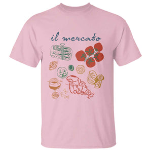 Il Mercato Italian Food Market Aesthetic T Shirt Summer Amalfi Coast La Dolce Vita TS02 Light Pink Print Your Wear
