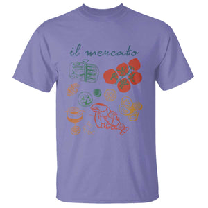 Il Mercato Italian Food Market Aesthetic T Shirt Summer Amalfi Coast La Dolce Vita TS02 Violet Print Your Wear