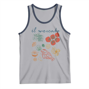 Il Mercato Italian Food Market Aesthetic Tank Top Summer Amalfi Coast La Dolce Vita TS02 Athletic Heather Navy Print Your Wear