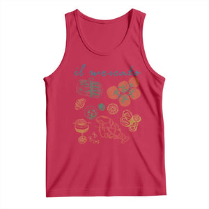 Il Mercato Italian Food Market Aesthetic Tank Top Summer Amalfi Coast La Dolce Vita TS02 Red Print Your Wear