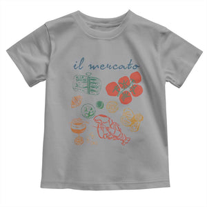 Il Mercato Italian Food Market Aesthetic Toddler T Shirt Summer Amalfi Coast La Dolce Vita TS02 Sport Gray Print Your Wear