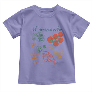 Il Mercato Italian Food Market Aesthetic Toddler T Shirt Summer Amalfi Coast La Dolce Vita TS02 Violet Print Your Wear