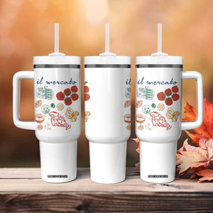Il Mercato Italian Food Market Aesthetic Tumbler With Handle Summer Amalfi Coast La Dolce Vita TS02 Print Your Wear