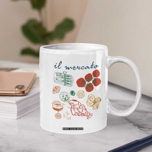 Il Mercato Italian Food Market Aesthetic Coffee Mug Summer Amalfi Coast La Dolce Vita TS02 Print Your Wear