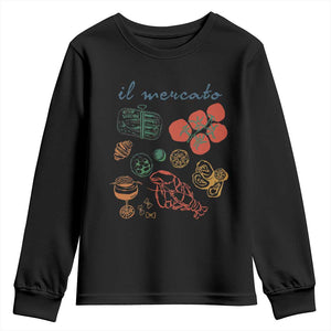 Il Mercato Italian Food Market Aesthetic Youth Sweatshirt Summer Amalfi Coast La Dolce Vita TS02 Black Print Your Wear