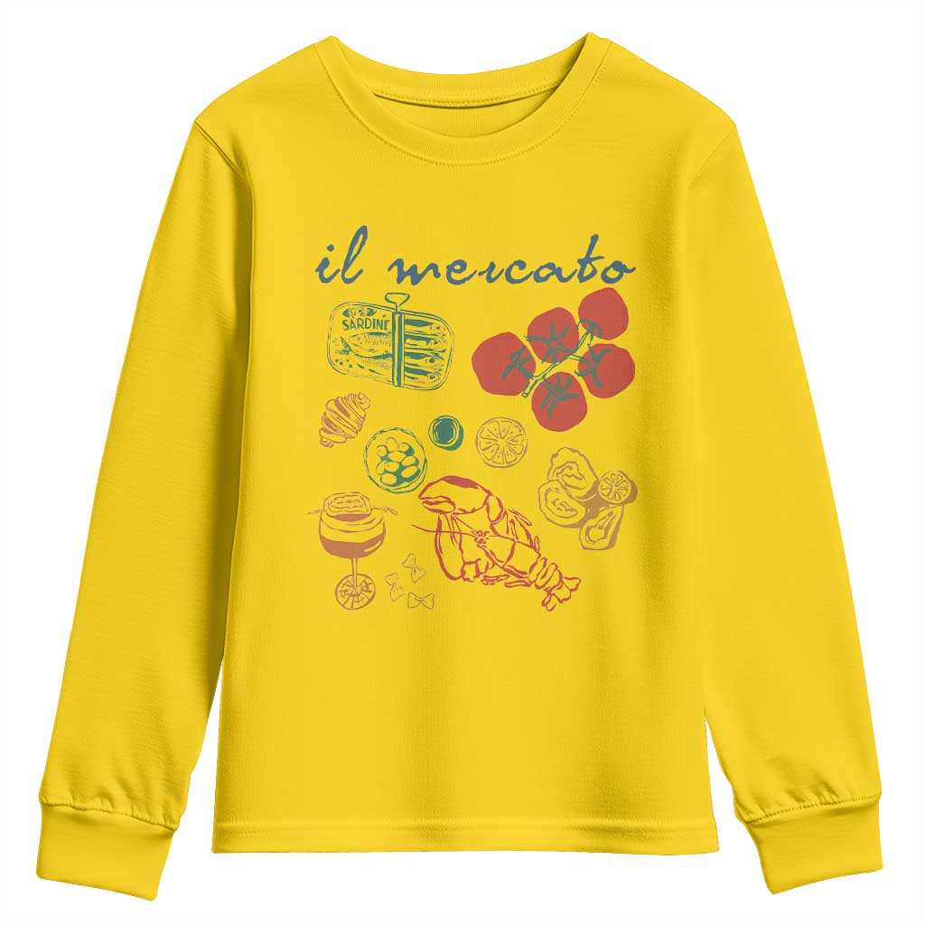 Il Mercato Italian Food Market Aesthetic Youth Sweatshirt Summer Amalfi Coast La Dolce Vita TS02 Daisy Print Your Wear