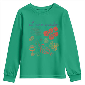 Il Mercato Italian Food Market Aesthetic Youth Sweatshirt Summer Amalfi Coast La Dolce Vita TS02 Irish Green Print Your Wear