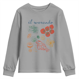 Il Mercato Italian Food Market Aesthetic Youth Sweatshirt Summer Amalfi Coast La Dolce Vita TS02 Sport Gray Print Your Wear