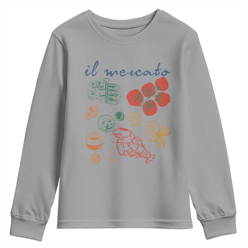 Il Mercato Italian Food Market Aesthetic Youth Sweatshirt Summer Amalfi Coast La Dolce Vita TS02 Sport Gray Print Your Wear