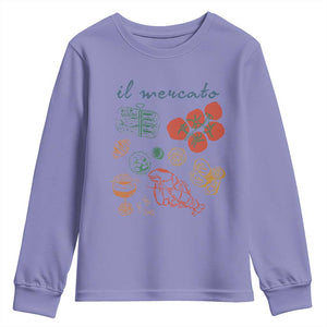 Il Mercato Italian Food Market Aesthetic Youth Sweatshirt Summer Amalfi Coast La Dolce Vita TS02 Violet Print Your Wear