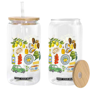 Italian Summer Scrapbook Glass Can Limoncello Seafood Coastal Italy La Dolce Vita TS02 Print Your Wear