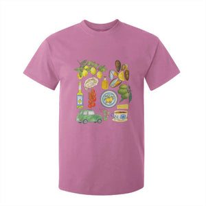 Italian Summer Scrapbook T Shirt For Kid Limoncello Seafood Coastal Italy La Dolce Vita TS02 Azalea Print Your Wear