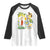 Italian Summer Scrapbook Raglan Shirt Limoncello Seafood Coastal Italy La Dolce Vita TS02 White Black Print Your Wear