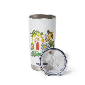 Italian Summer Scrapbook Tumbler Cup Limoncello Seafood Coastal Italy La Dolce Vita TS02 Print Your Wear